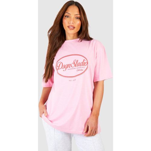 T-shirt Tall con slogan Dsgn Studio - boohoo - Modalova