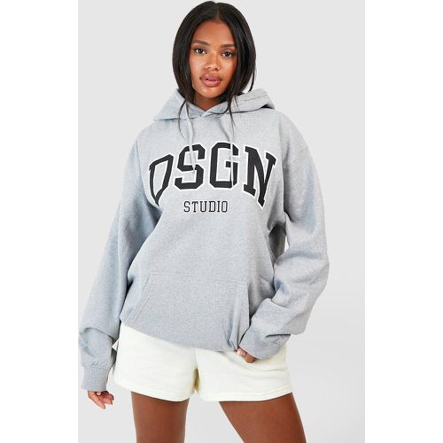 Sudadera Oversize Con Capucha Y Eslogan Collegiate Dsgn Studio - boohoo - Modalova