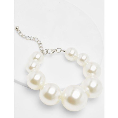 Bracciale con perle spesse, Bianco - boohoo - Modalova