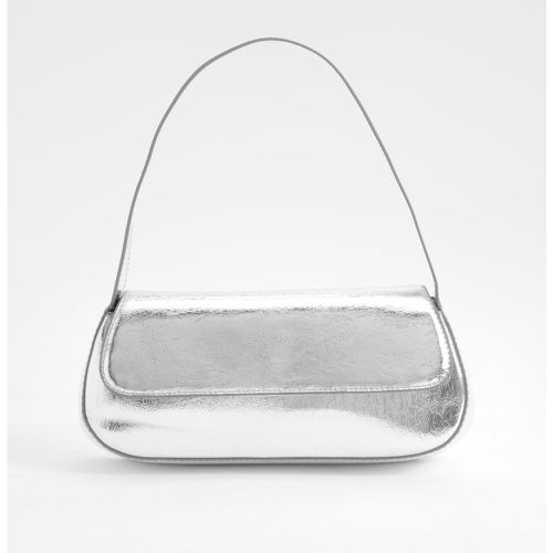 Patent Structured Foldover Shoulder Bag - boohoo - Modalova