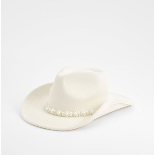 Pearl Detail Western Cowboy Hat - boohoo - Modalova