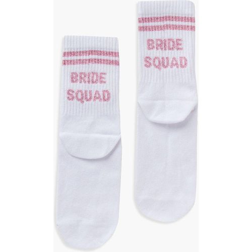 Calzini con slogan Bride Squad - boohoo - Modalova