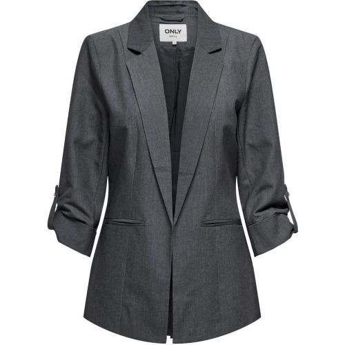 Blazer regular fit col à revers gris moyen Pey - Only - Modalova