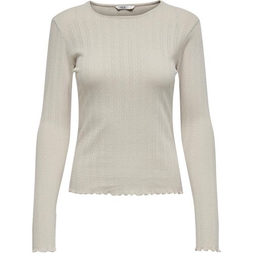 Top col rond manches longues en coton Eva - Only - Modalova