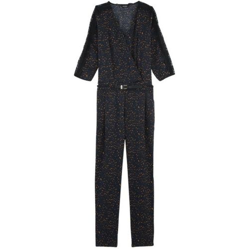 Combinaison imprimée manches dentelle - Marine - Kaporal - Modalova