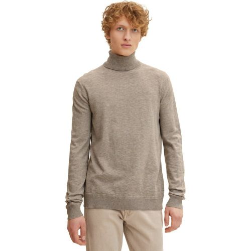 Pull col roulé gris - Tom Tailor - Modalova