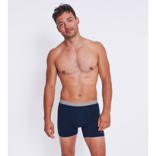 Lot de 2 boxer long marine en coton - Sloggi Men - Modalova