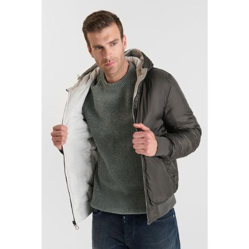 Doudoune à capuche LOZE gris Orin - Le Temps des Cerises - Modalova