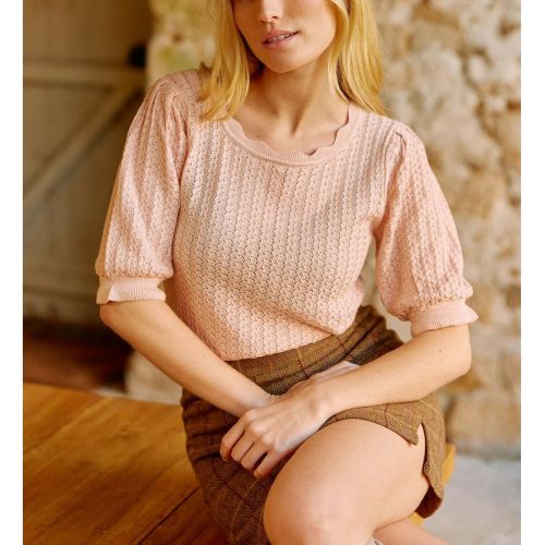 Top Maille MIRTA poudre en coton - La Petite Etoile - Modalova