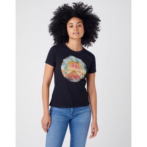 T-Shirt noir en coton pour femme - Wrangler - Modalova