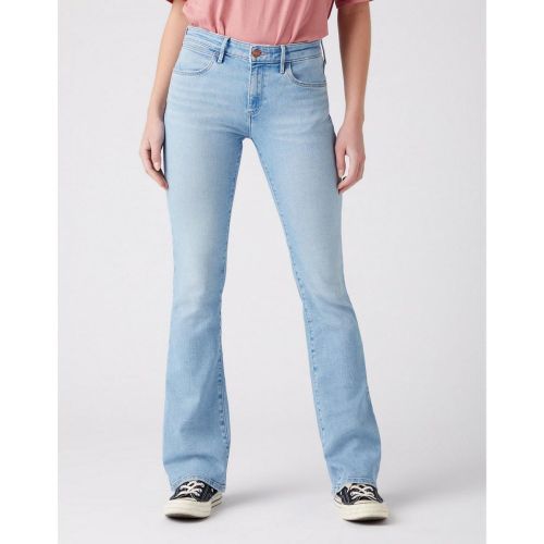 Jean bootcut clair en coton - Wrangler - Modalova