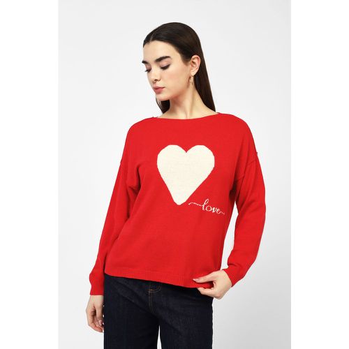 Maglione con cuore e scritta - Dixie - Modalova