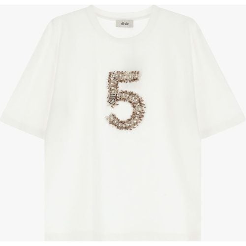 T-shirt corta con numero decorato - Dixie - Modalova