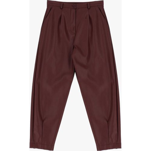 Pantaloni in similpelle con pinces - Dixie - Modalova