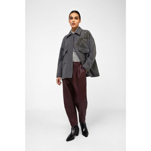 Pantaloni in similpelle con pinces - Dixie - Modalova