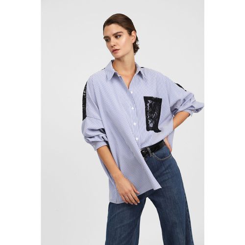 Camicia a righe con inserti in pizzo - Dixie - Modalova