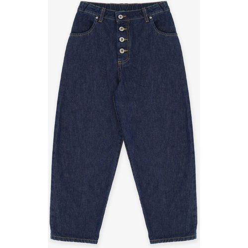 Jeans bambina baggy in puro cotone con bottoni - Dixie - Modalova