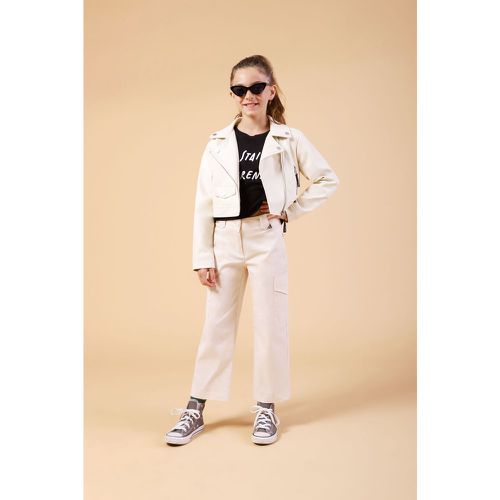 Pantaloni straight bambina monocolour con tasche laterali - Dixie - Modalova