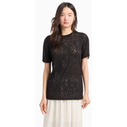 XW000103AF10835FC040 T-shirt à coupe décontractée en tissu écossais avec logo (L), Casuel, Polyester - A|X Armani Exchange - Modalova