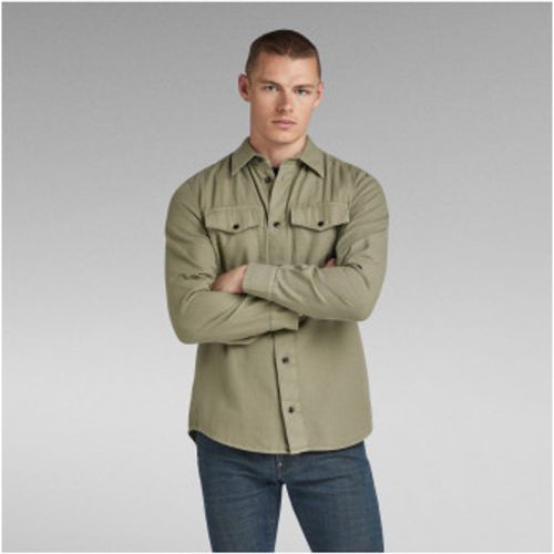 D24963-D454-B681 Slim Shirt (XXS), Casuel, Vert, Coton, Manche longue - G-Star - Modalova