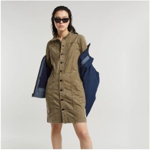 D25244-D729-735 Robe boutonnée (M), Casuel, Coton, Manche 3/4 - G-Star - Modalova
