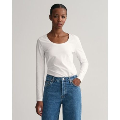 T-shirt à manches longues et encolure ronde (XS), Casuel, Coton, Manche longue - Gant - Modalova