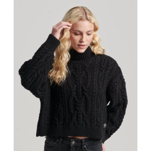 W6110450A Pull en tricot tressé avec col polo (L), Casuel, Polyamide, Acrylique - Superdry - Modalova