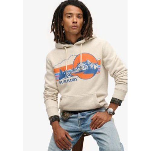 M2013703A Outdoor Graphic Stripe Sweatshirt (L), Casuel, Gris, Coton, Durable - Superdry - Modalova