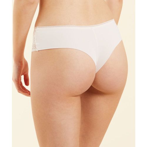 Tanga in bandeau-form aus mikrofaser und spitze - Etam - Modalova