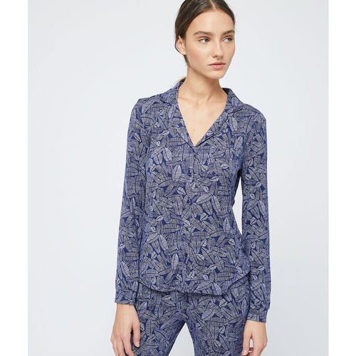 Camisa pijama estampado hojas - DONNA - L - Azul - Mujer - Etam - Modalova