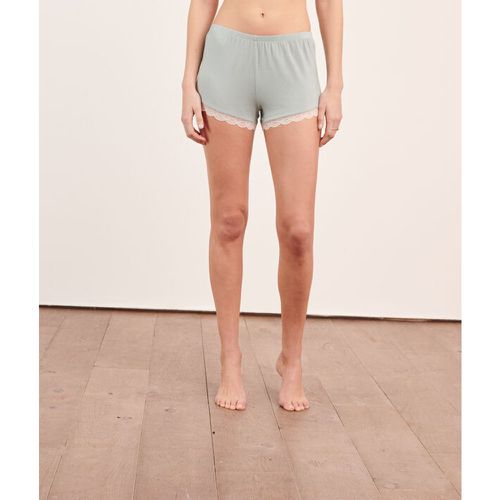 Pantalón corto con motivos de encaje - CIDDY - L - Azul - Mujer - Etam - Modalova