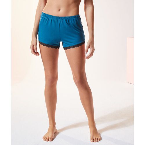 Pantalón corto con motivos de encaje - CIDDY - L - Azul - Mujer - Etam - Modalova