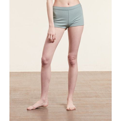 Short boy leg en maille côtelée - BOY LEG - XS - Verde - Mujer - Etam - Modalova
