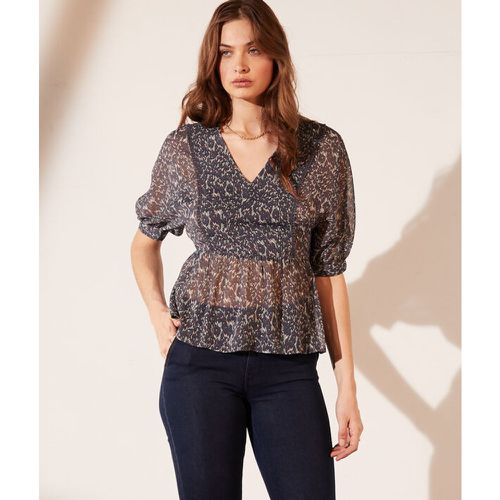 Blusa semitransparente estampada - JANE - 34 - Azul - Mujer - Etam - Modalova