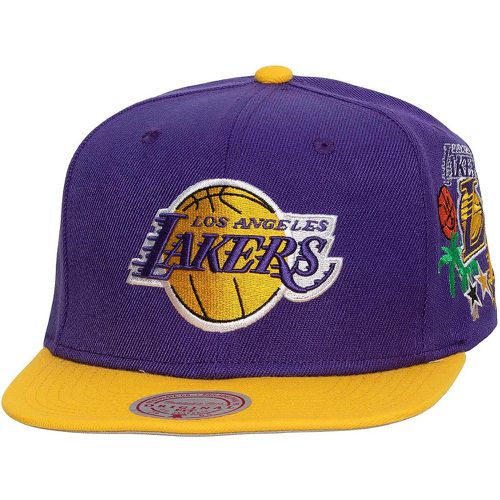 NBA HARDWOOD CLASSICS LOS ANGELES LAKERS PATCH OVERLOAD SNAPBACK CAP, nero - Mitchell And Ness - Modalova