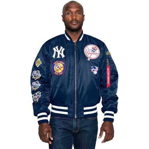 MLB NEW YORK YANKEES X ALPHA INDUSTRIES MA-1M BOMBER JACKET, blu - new era - Modalova