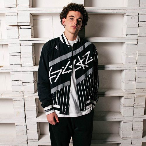 X KICKZ 1993 AUTHENTIC WARM UP JACKET, nero/bianco - Mitchell And Ness - Modalova