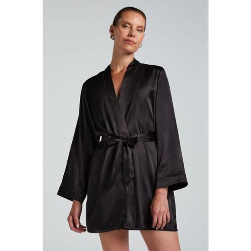 Hunkemöller Satin Kimono Black - Hunkemöller - Modalova