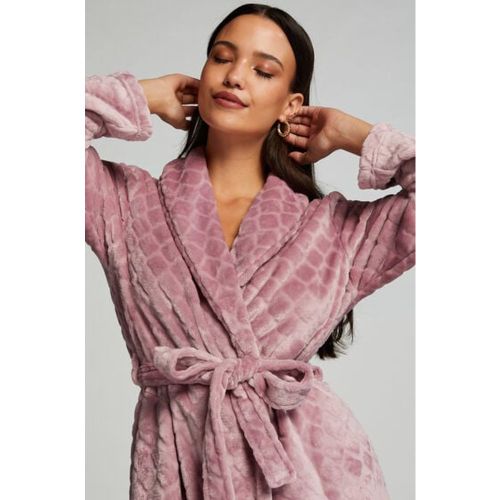 Short Fleece Ribbed Bathrobe - Hunkemöller - Modalova