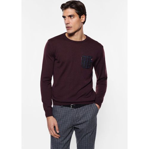 Maglione girocollo con tasca scozzese - Imperial - Modalova