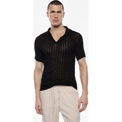 Maglia a costine con colletto polo - Imperial - Modalova