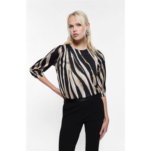 Blusa con maniche 3/4 e stampa zebra - Imperial - Modalova