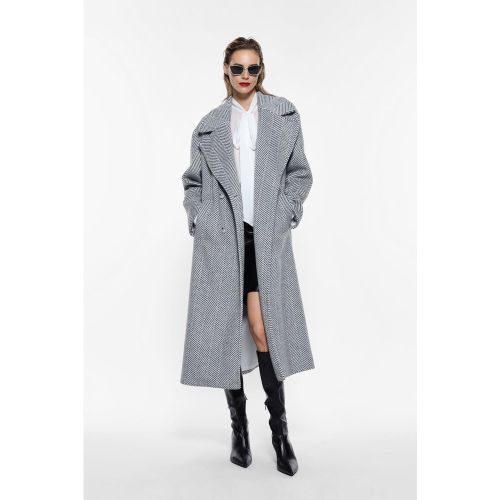 Cappotto doppio petto con revers ampi - Imperial - Modalova