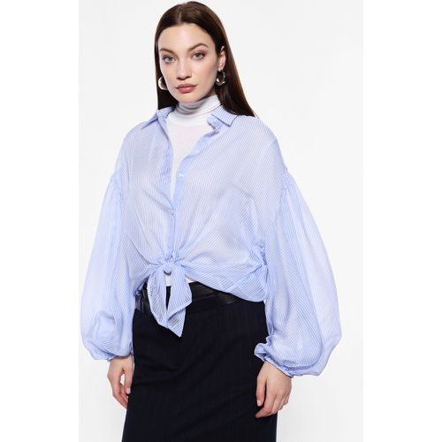 Camicia a righe con nodo e maniche ampie - Imperial - Modalova