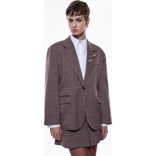 Blazer pied de poule con bottone e spille - Imperial - Modalova