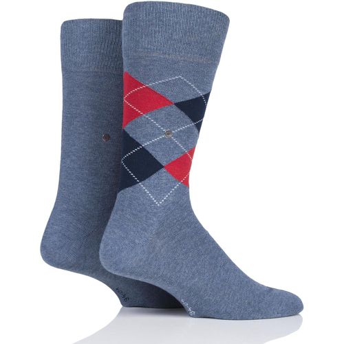 Pair Denim Everyday Plain and Argyle Cotton Socks Men's 6.5-11 Mens - Burlington - Modalova