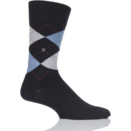 Pair / Denim / Grey King Argyle Cotton Socks Men's 6.5-11 Mens - Burlington - Modalova