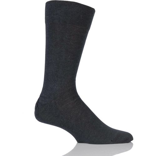 Pair Anthracite Melange Sensitive London Cotton Left and Right Socks With Comfort Cuff Men's 5.5-8 Mens - Falke - Modalova
