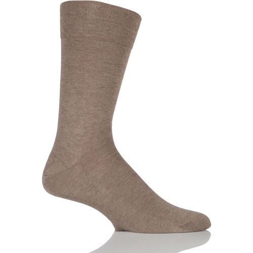 Pair Nutmeg Melange Sensitive London Cotton Left and Right Socks With Comfort Cuff Men's 11.5-14 Mens - Falke - Modalova