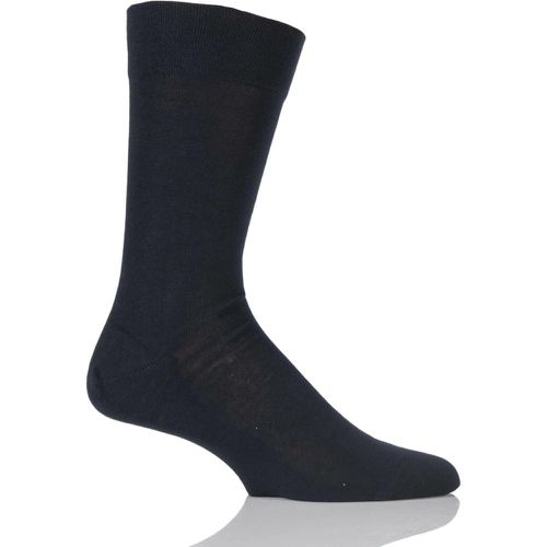Pair Dark Navy Sensitive London Cotton Left and Right Socks With Comfort Cuff Men's 11.5-14 Mens - Falke - Modalova